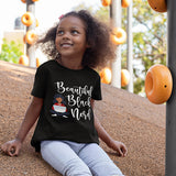 Beautiful Black Nerd Youth T-Shirt for Girls